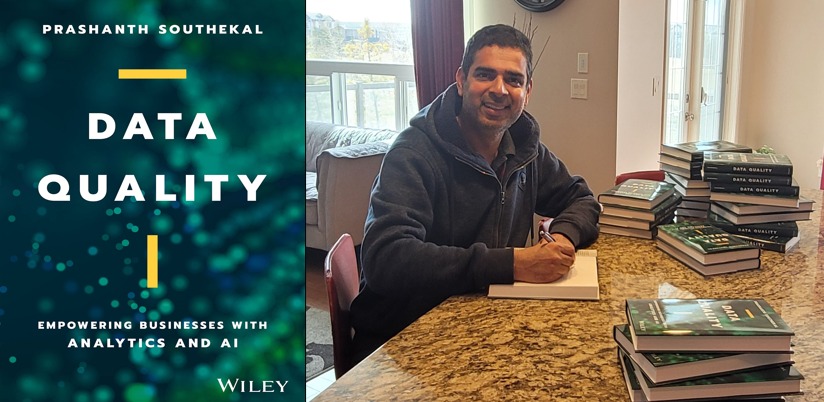Prashanth Southekal with copies of his book Data Quality